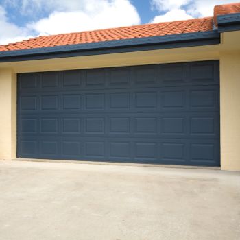 blue garage door